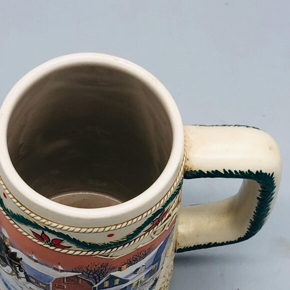 American Homestead Budweiser holiday stein 1996 made in 1995 7" tall READ - Picture 4 of 7